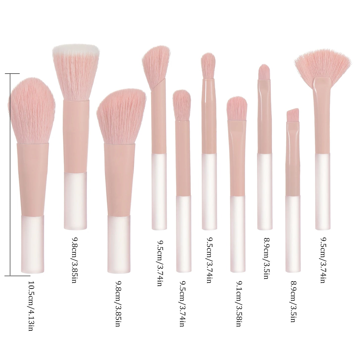 10 color Mini makeup brush Travel portable Makeup Tool Makeup Puff - Palm Brush Professional Makeup tool set Christmas gift