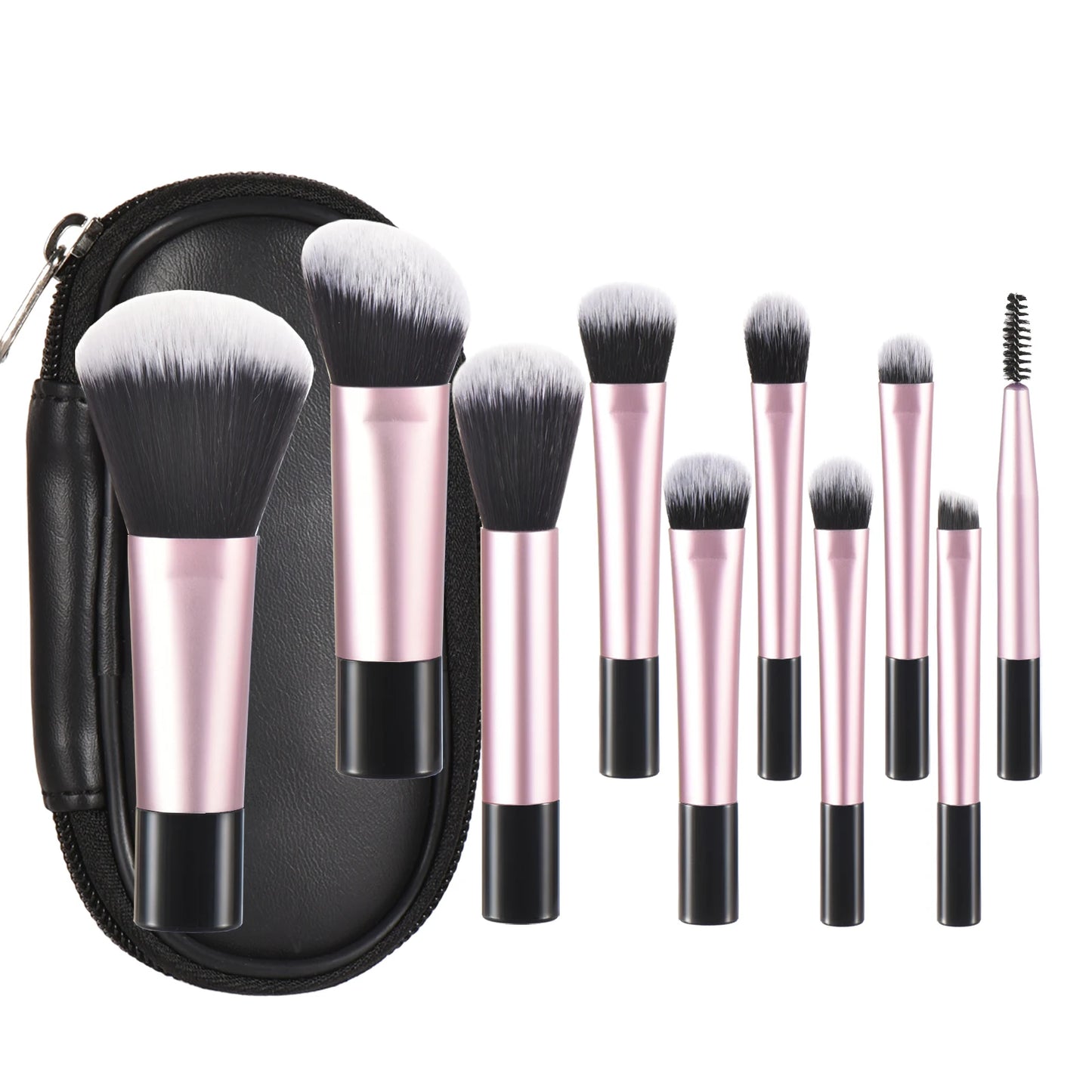 10 color Mini makeup brush Travel portable Makeup Tool Makeup Puff - Palm Brush Professional Makeup tool set Christmas gift