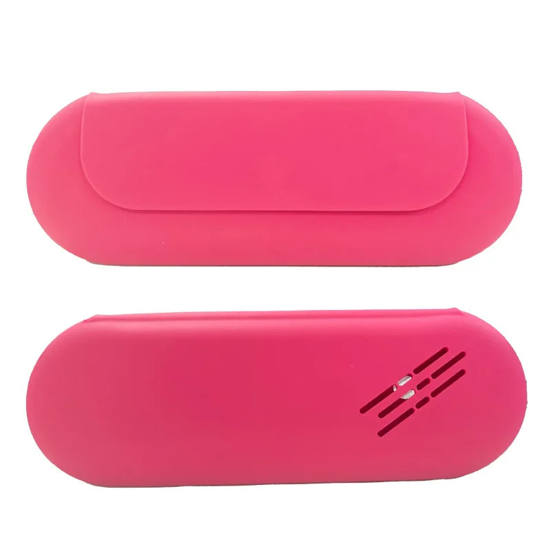 Silicone Makeup Brush Holder Travel Cosmetic Bag Soft Portable Cosmetic Face Brushes Case Anti-Fall Out Magnetic Closure Large