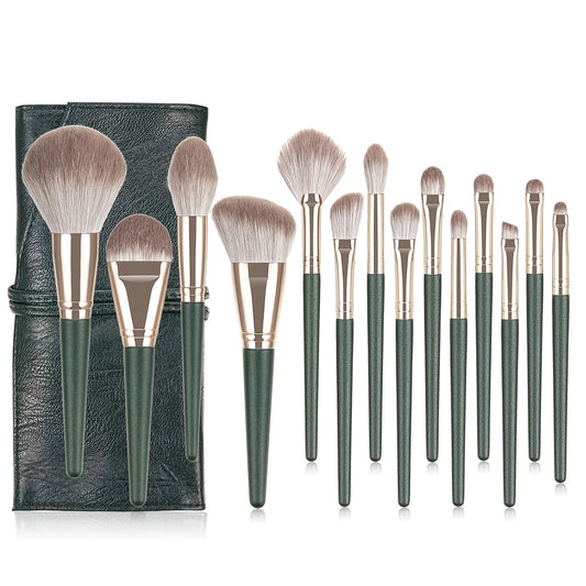 14pcs Makeup Brush Set Synthetic Makeup Brushes Travel Set With PU Bag