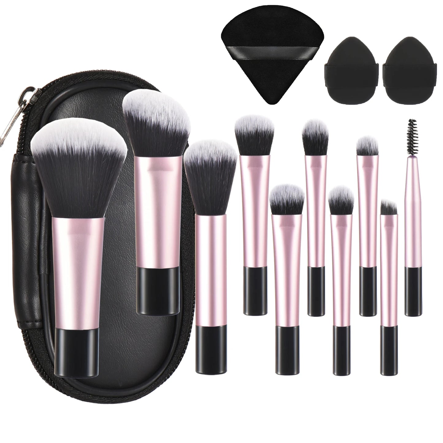 10 color Mini makeup brush Travel portable Makeup Tool Makeup Puff - Palm Brush Professional Makeup tool set Christmas gift