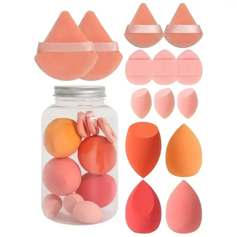 Lot de 12 ou 14 éponges de maquillage pour fond de teint, mélangeur, poudre d'œuf, accessoires de maquillage pour femmes