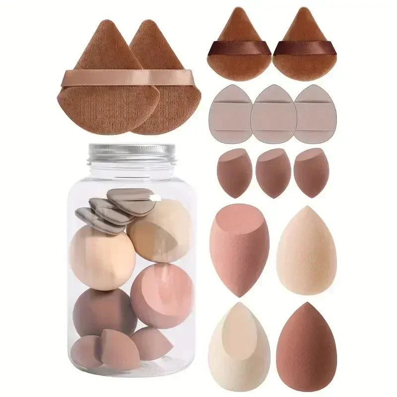 Lot de 12 ou 14 éponges de maquillage pour fond de teint, mélangeur, poudre d'œuf, accessoires de maquillage pour femmes